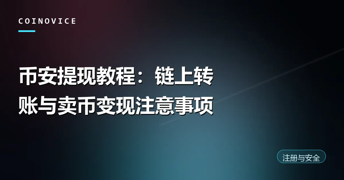 币安提现两条路径与地址核对示意封面